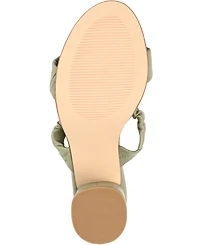 Journee Signature Women's Vidda Ruched Slip On Sandals