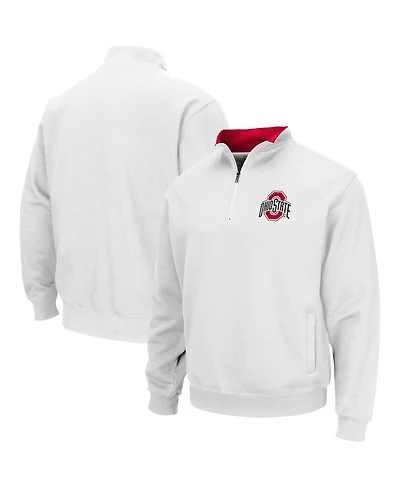 Men's Colosseum White Ohio State Buckeyes Tortugas Team Logo Quarter-Zip Jacket