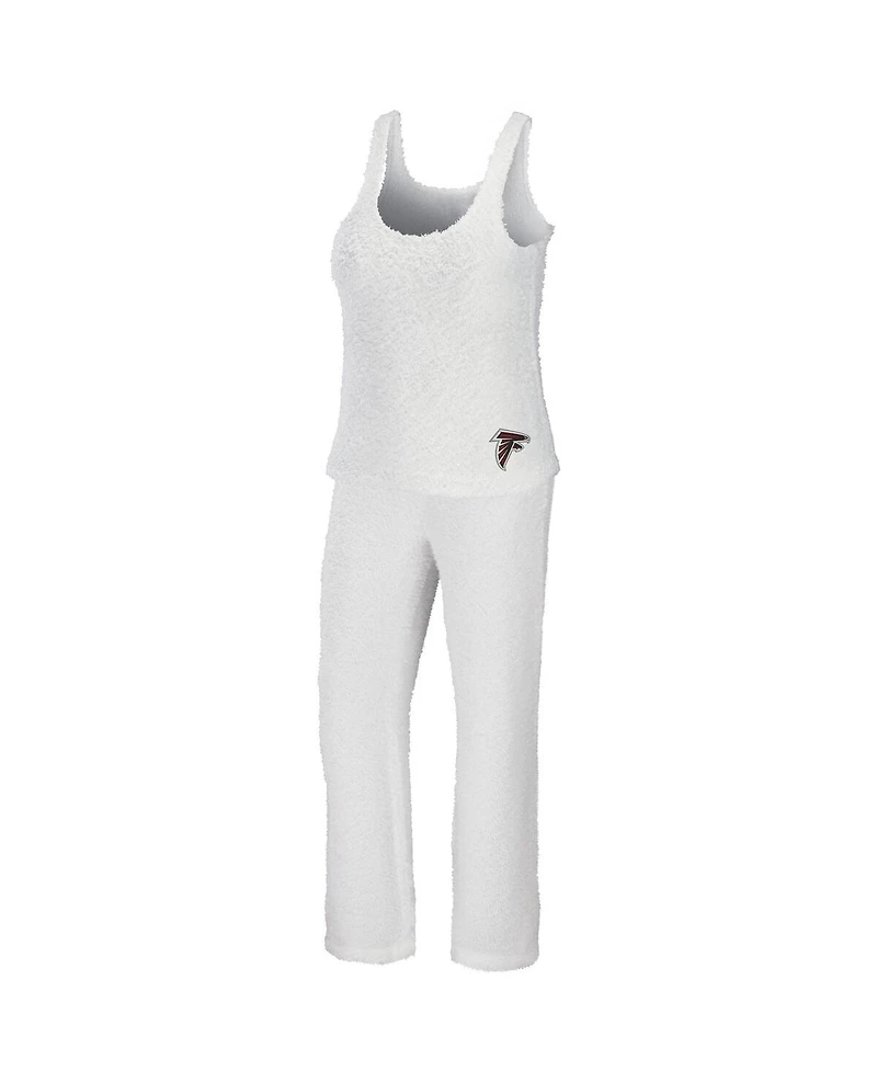 Women's Wear by Erin Andrews Cream Atlanta Falcons Cozy Scoop Neck Tank Top Pants Sleep Set