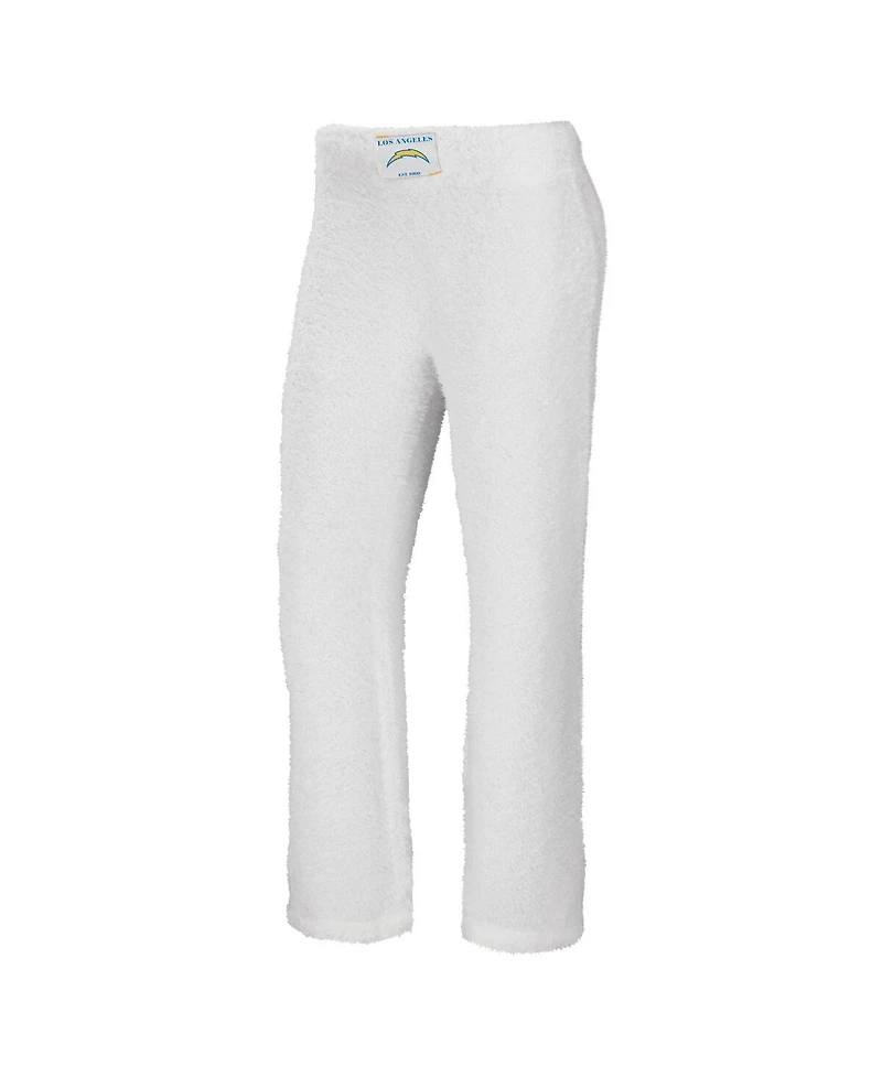 Women's Wear by Erin Andrews Cream Los Angeles Chargers Cozy Scoop Neck Tank Top Pants Sleep Set