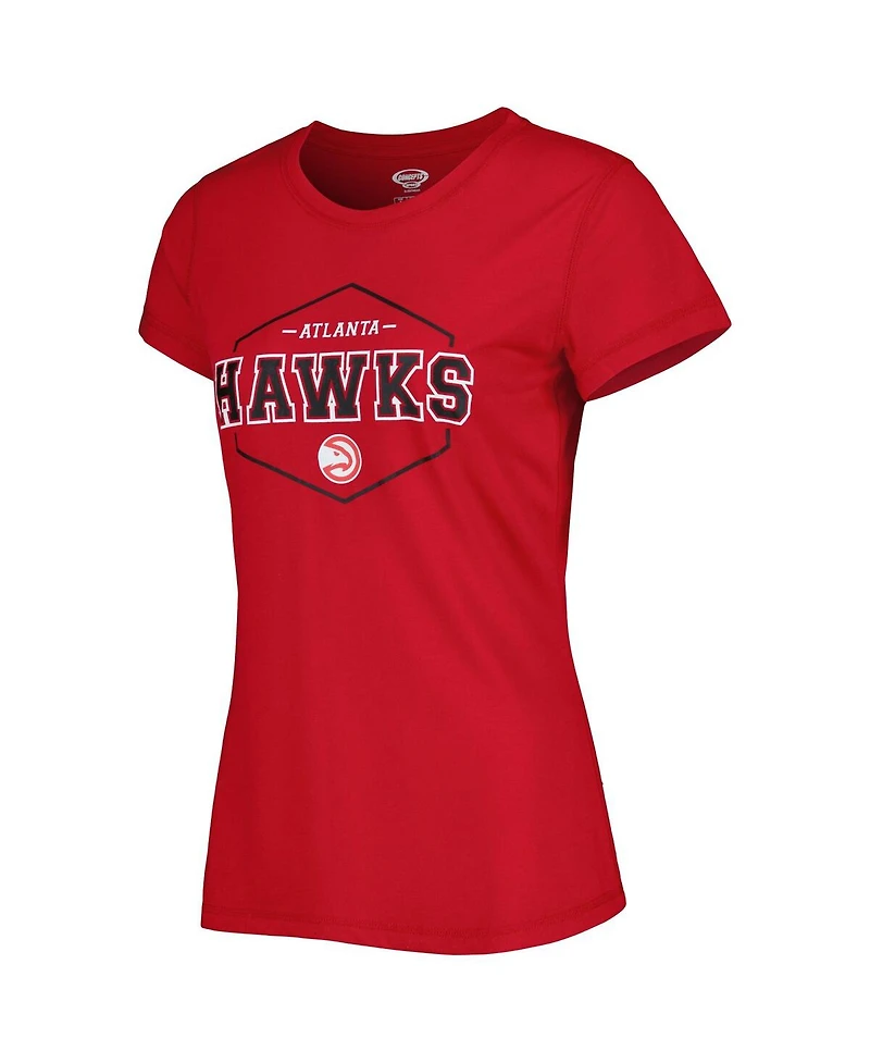 Women's Concepts Sport Red, Black Atlanta Hawks Badge T-shirt and Pajama Pants Sleep Set