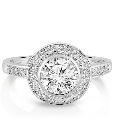 Sterling Silver Clear Bezel-set Cubic Zirconia Ring