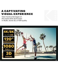Kodak 120” Projector Screen with Fixed Frame, Black Velvet & White Pvc