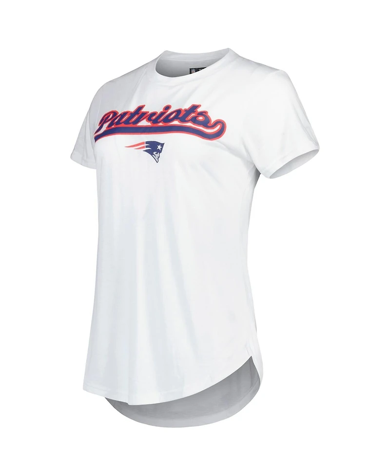 Women's Concepts Sport White, Charcoal New England Patriots Sonata T-shirt and Leggings Sleep Set