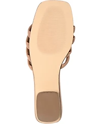Journee Signature Women's Cendi Strappy Band Flat Sandals