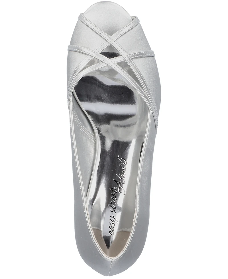 Easy Street Women's Celeste Peep Toe Pumps