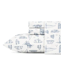Nautica Whitewood Sail Cotton Percale 4-Piece Sheet Set