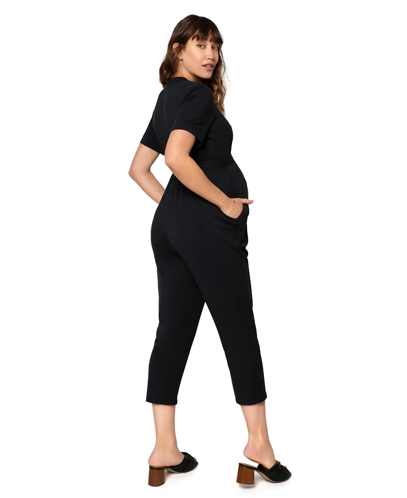 Ingrid + Isabel Maternity Everywear Short Sleeve Jumpsuit