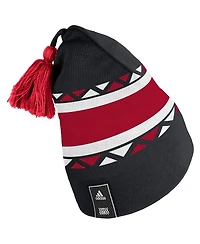 Men's adidas Black, White Chicago Blackhawks Reverse Retro 2.0 Pom Cuffed Knit Hat