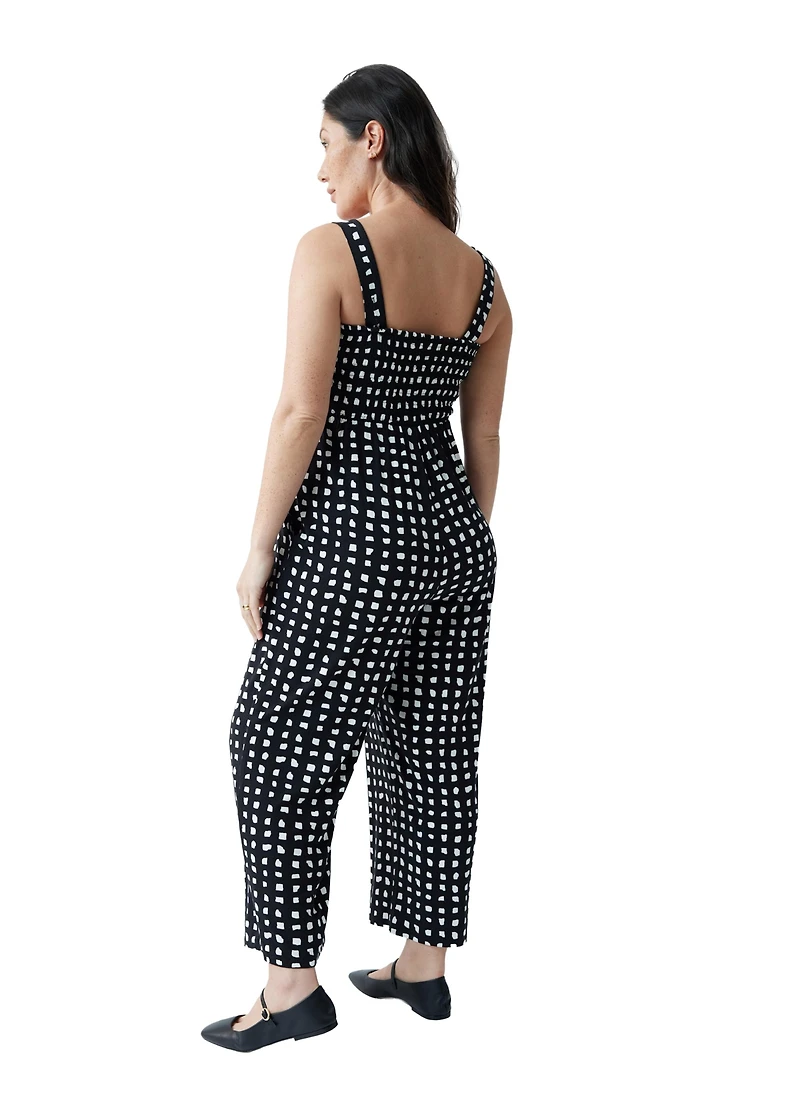 Ingrid + Isabel Maternity Smocked Bodice Jumpsuit