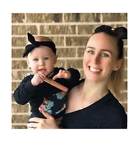 Black Solid Knotted Headband Ties for Girls