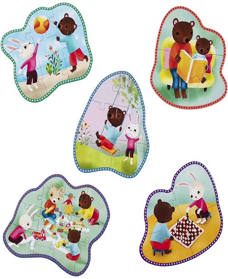 Eeboo Ready to Grow Together Time Progressive 31 Piece Puzzle Set