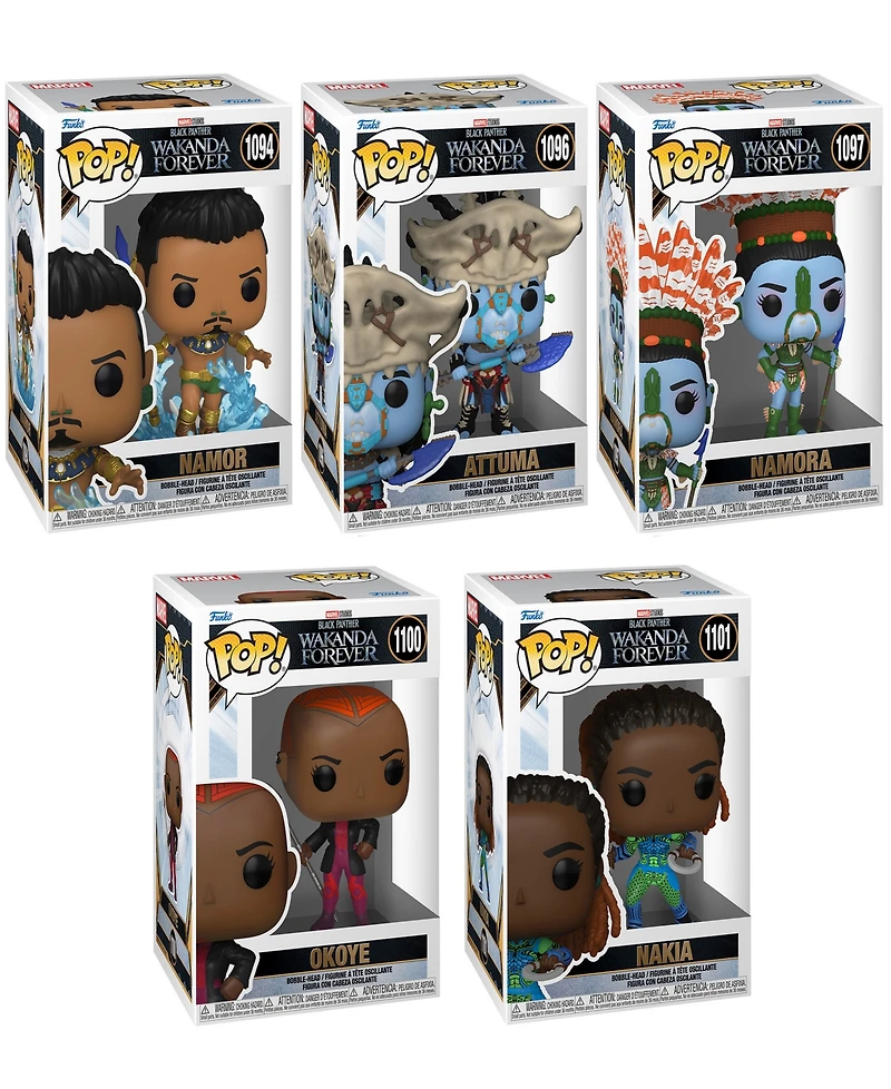 Funko Marvel Black Panther Wakanda Forever Namor Attuma Namora Okoye Nakia Figure Collectors Set, 5 Piece