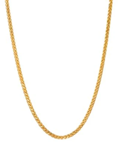Square Wheat Link 20 Chain Necklace Collection In 14k Gold