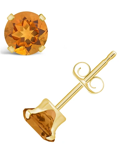 Macy's Gemstone Stud Earrings 10k Yellow Gold