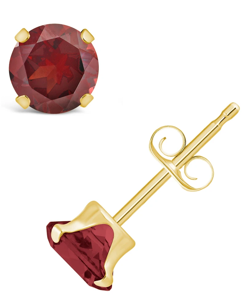 Macy's Gemstone Stud Earrings in 10k Yellow Gold