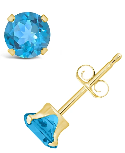 Macy's Gemstone Stud Earrings 10k Yellow Gold