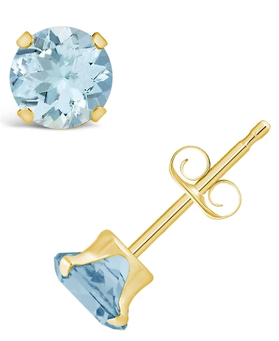 Macy's Gemstone Stud Earrings 10k Yellow Gold