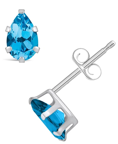Macy's Gemstone Stud Earrings 10k White Gold