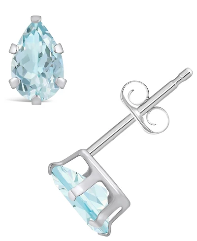 Macy's Gemstone Stud Earrings 10k White Gold