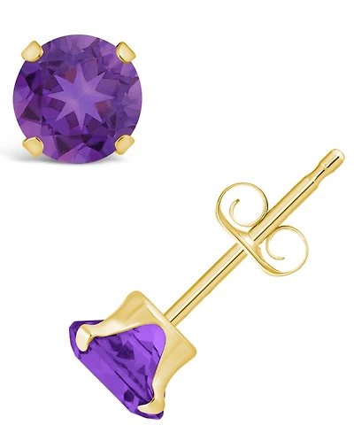 Macy's Gemstone Stud Earrings 10k Yellow Gold