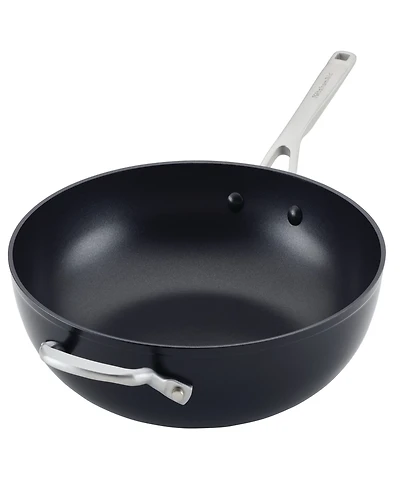 KitchenAid Hard-Anodized Aluminium 12.25" Induction Non-stick Wok with Helper Handle