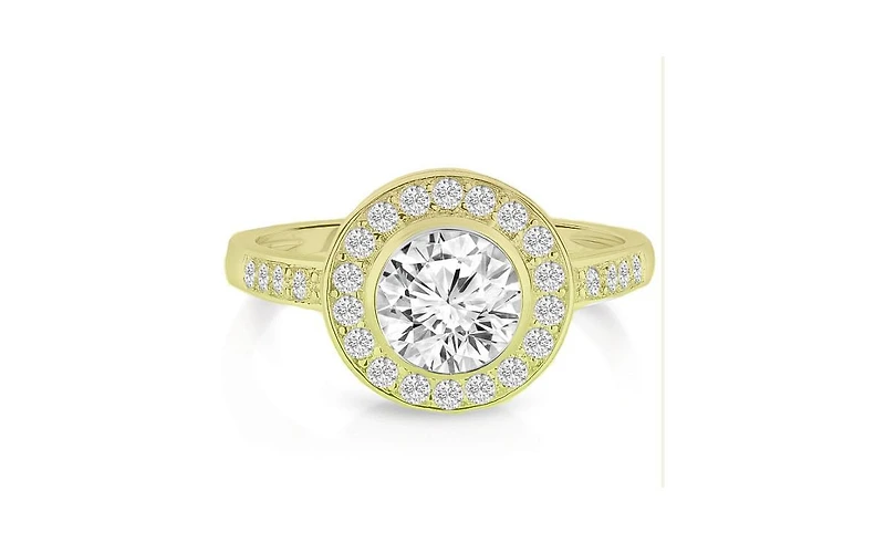 Sterling Silver Clear Bezel-set Cubic Zirconia Ring