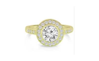 Sterling Silver Clear Bezel-set Cubic Zirconia Ring
