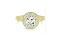 Sterling Silver Clear Bezel-set Cubic Zirconia Ring