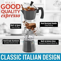 Classic Stovetop Italian Style Espresso Maker