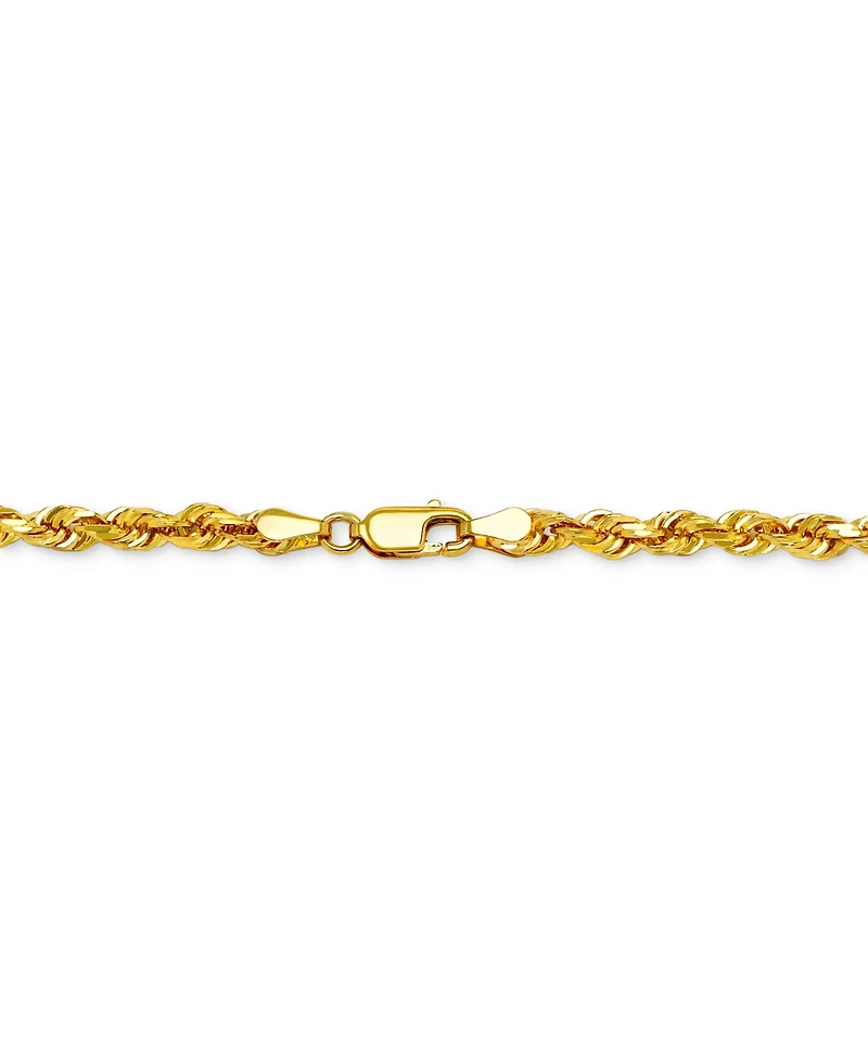 Rope Chain 20" Necklace 3.5mm in 14k Gold