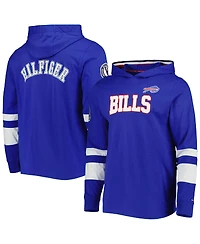 Men's Tommy Hilfiger Royal, White Buffalo Bills Alex Long Sleeve Hoodie T-shirt