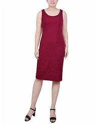 Ny Collection Petite Textured 3/4 Sleeve Two Piece Dress Set