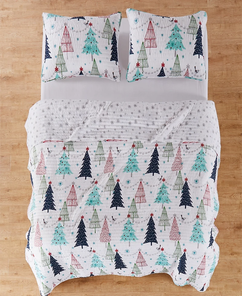 Levtex White Pine Whimsical Trees 3-Pc. Quilt Set, Full/Queen