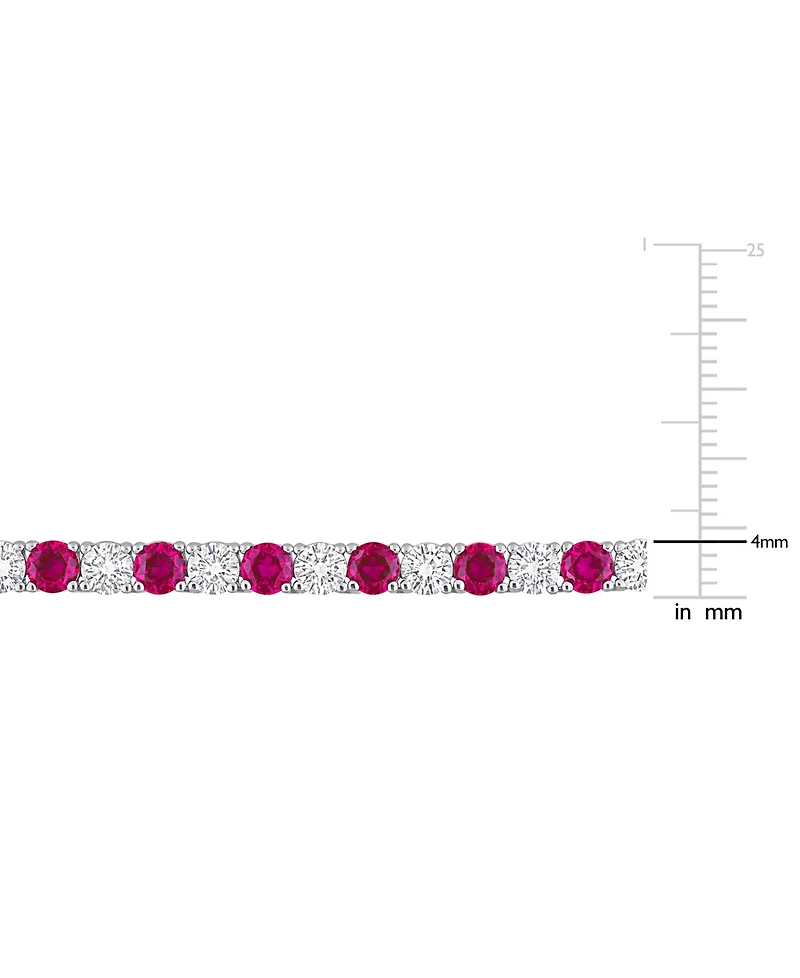 2-Pc. Set Lab-Grown Blue Sapphire (23-3/4 ct. t.w.) & White (23-3/8 Collar Necklace Bracelet Sterling Silver (Also i