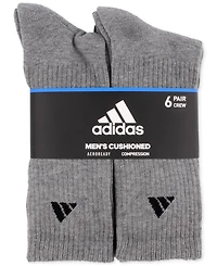 adidas Men's Cushioned Athletic 6-Pack Crew Socks