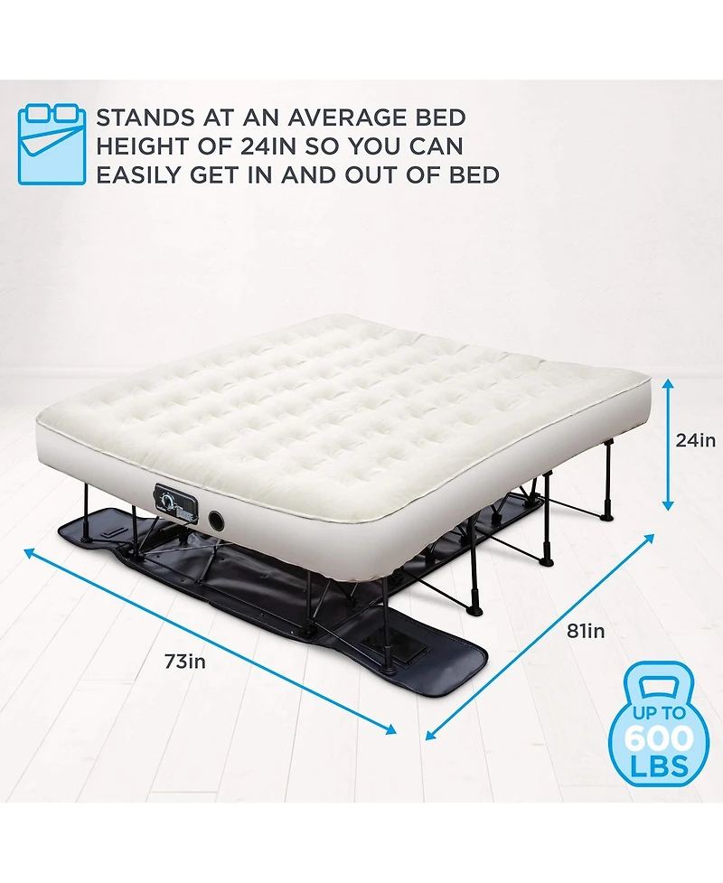 Ivation Ez-Bed, King Size Portable Air Mattress with Built In Pump
