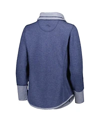 Women's Tommy Bahama Heathered Navy Dallas Cowboys Sport Sun Fade Full-Zip Sweatshirt