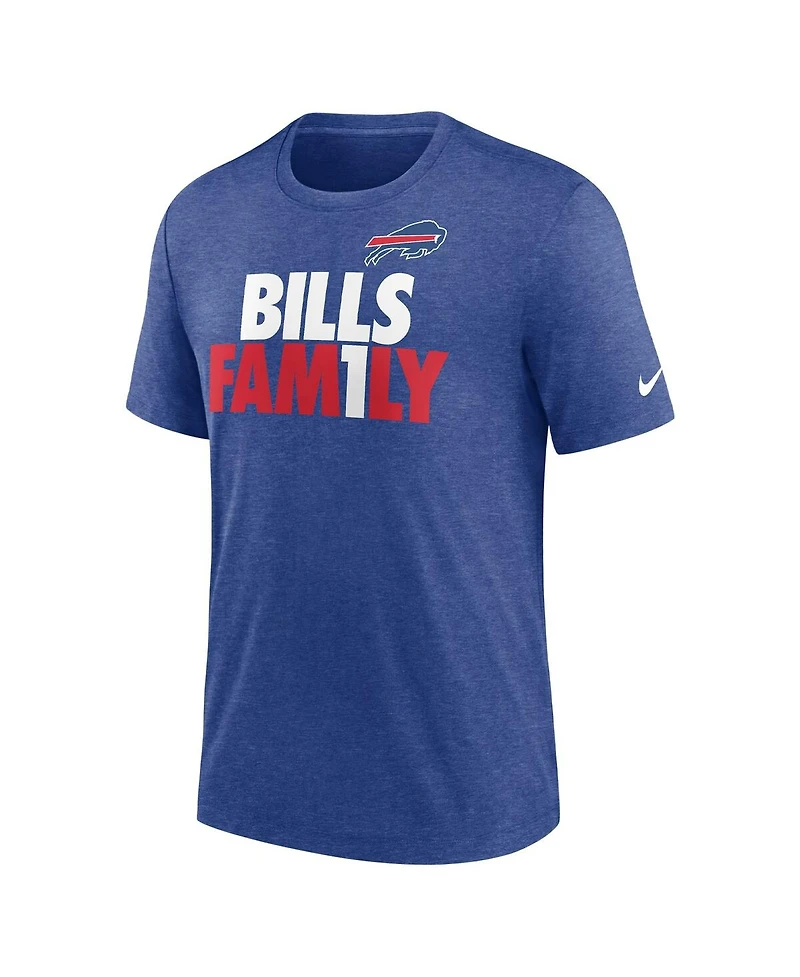 Men's Nike Heathered Royal Buffalo Bills Local Tri-Blend T-shirt