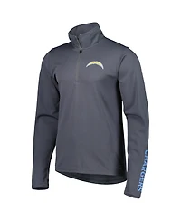 Men's Msx by Michael Strahan Charcoal Los Angeles Chargers Quarter-Zip Sweatshirt