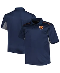 Men's Navy Chicago Bears Big and Tall Team Color Polo Shirt