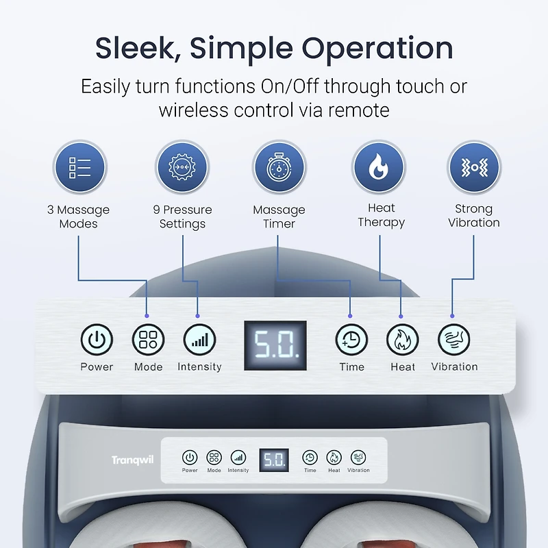 Tranqwil Shiatsu Foot Massager Machine with Heat