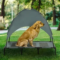 PawHut Elevated Pet Bed Dog Foldable Cot Tent Canopy Inst Shelter Outdoor