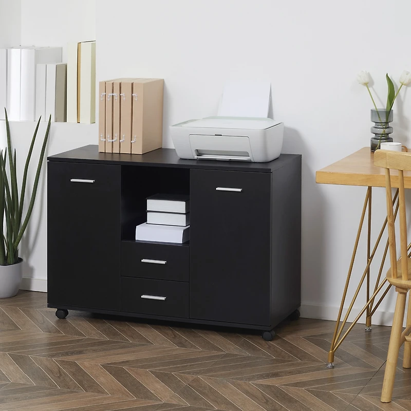 Vinsetto Multifunction Office Filing Cabinet Printer Sd w/ 2 Drawers,