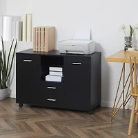 Vinsetto Multifunction Office Filing Cabinet Printer Sd w/ 2 Drawers,