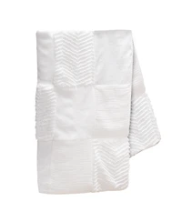 Lambs & Ivy Baby Signature White Luxury Textured Patchwork Crib/Toddler Quilt