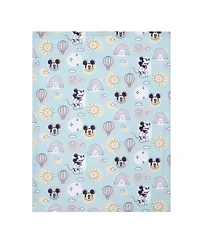 Lambs & Ivy Disney Baby Classic Mickey Mouse Blue/White Soft Fleece Baby Blanket