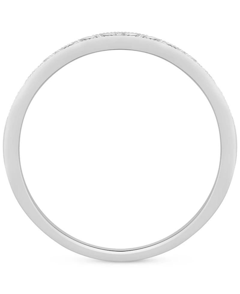 Diamond Milgrain Band (1/4 ct. t.w.) 14k White or Yellow Gold
