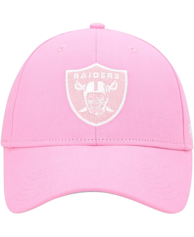 Big Girls '47 Brand Pink Las Vegas Raiders Rose Mvp Adjustable Hat