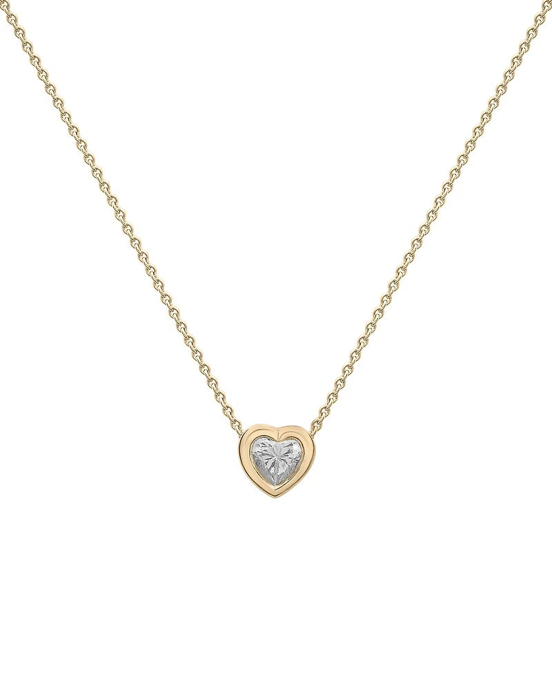 Diamond Heart Pendant Necklace (1/4 ct. t.w.) in 14k Gold, 16" + 2" extender